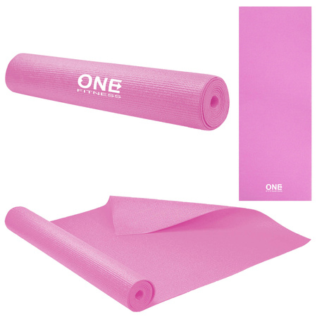 Mata fitness różowa PVC YM01 One Fitness w sklepie BE ACTIVE PL