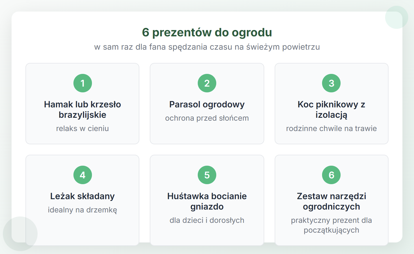 6 prezentów do ogrodu