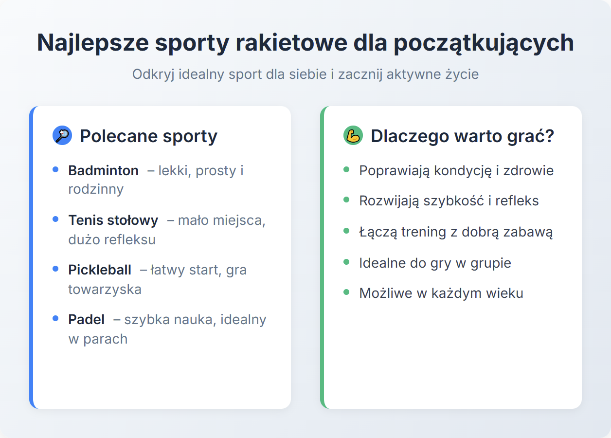 Najlepsze sporty rakietowe dla początkujących