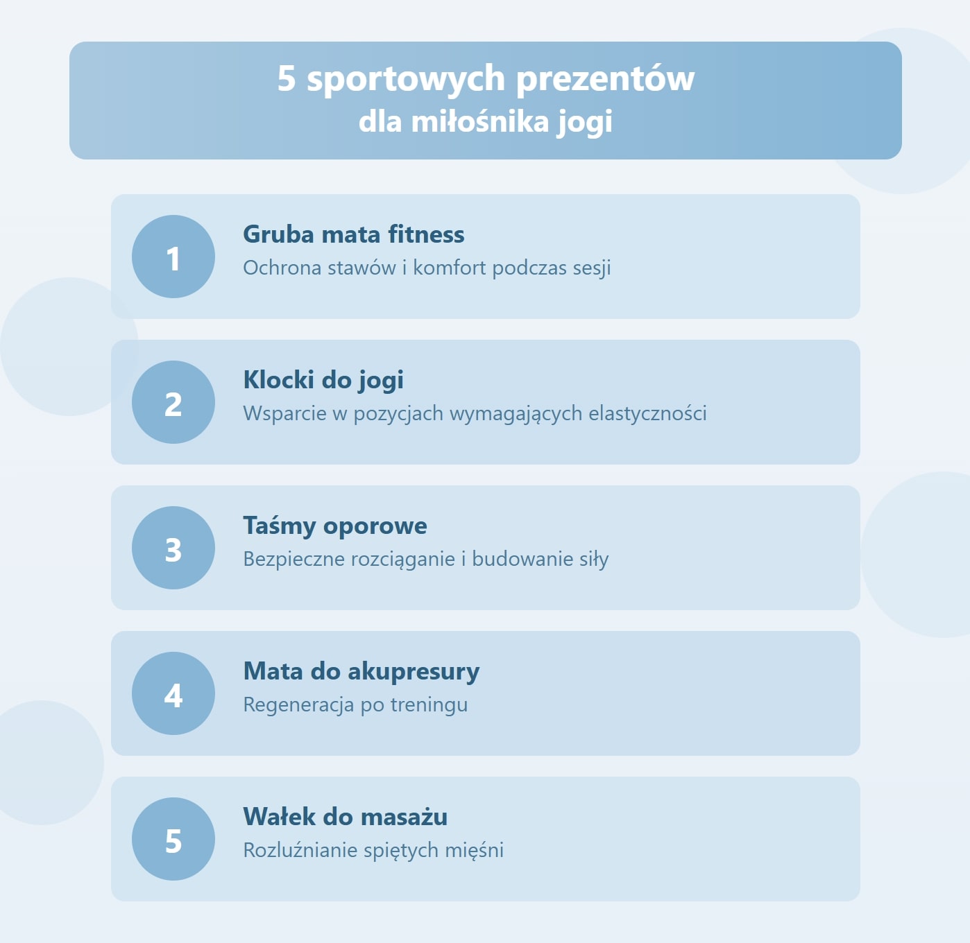 5 sportowych prezentów dla miłośnika jogi