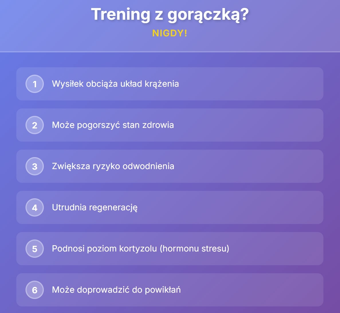 Czy można ćwiczyć z gorączką?