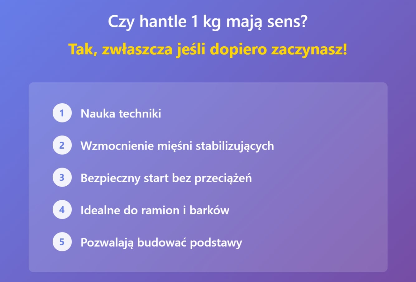Czy hantle 1 kg mają sens?
