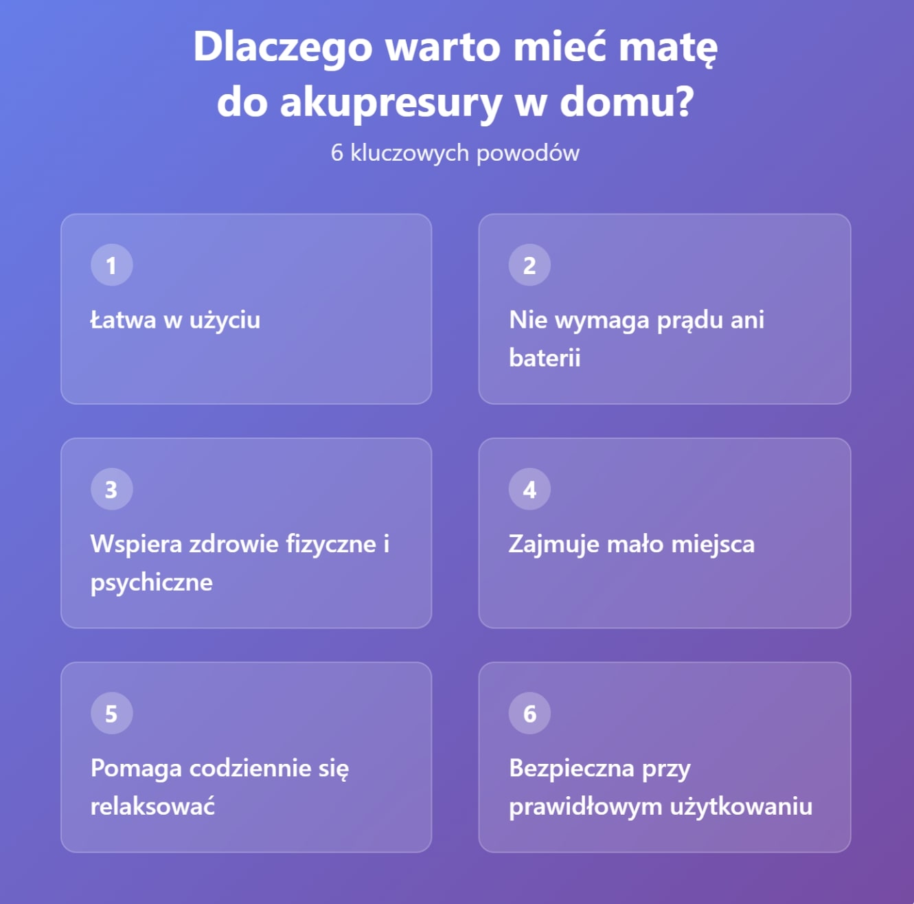 Dlaczego warto mieć matę do akupresury w domu?