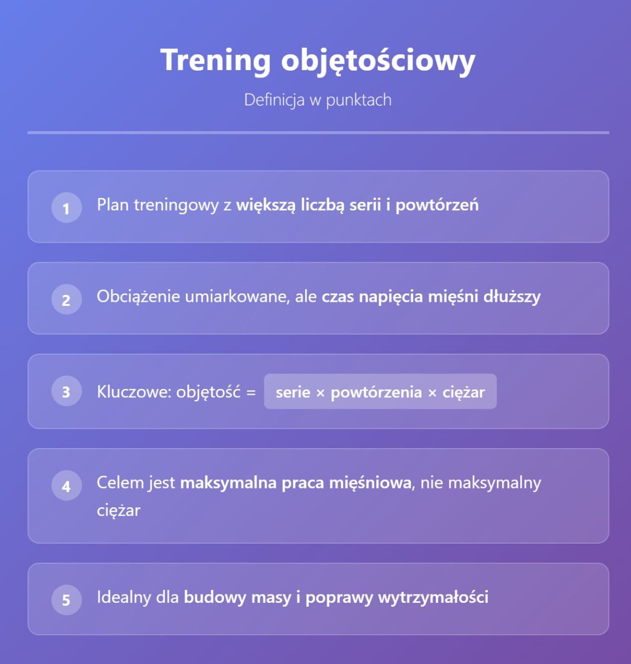 Trening objętościowy