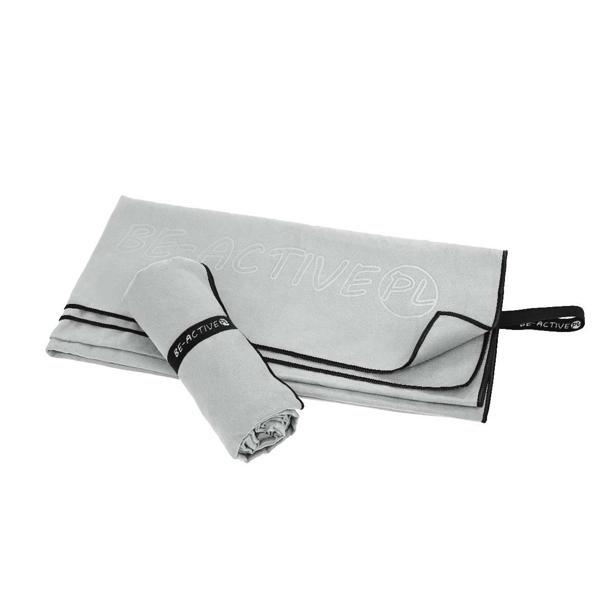 Ręcznik szybkoschnący z mikrofibry 130x80 szaro-czarny