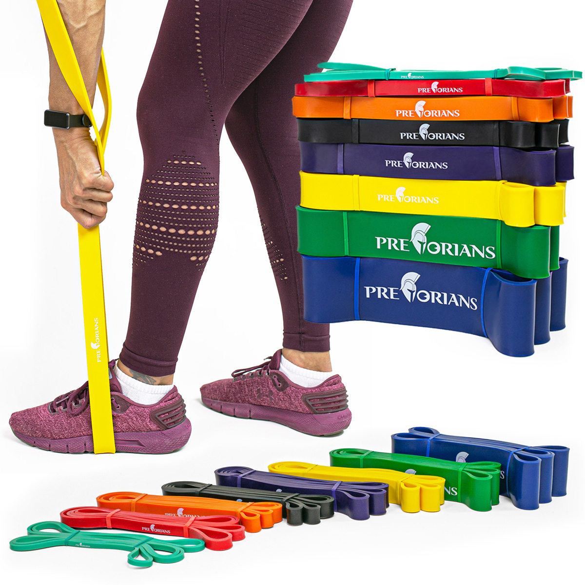 Zestaw 8 gum oporowych power band AC1012 Pretorians