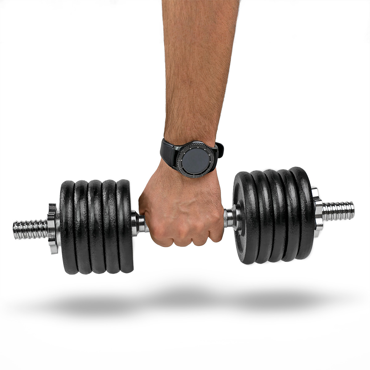 Hantla 10kg żeliwna gryf obciążenia