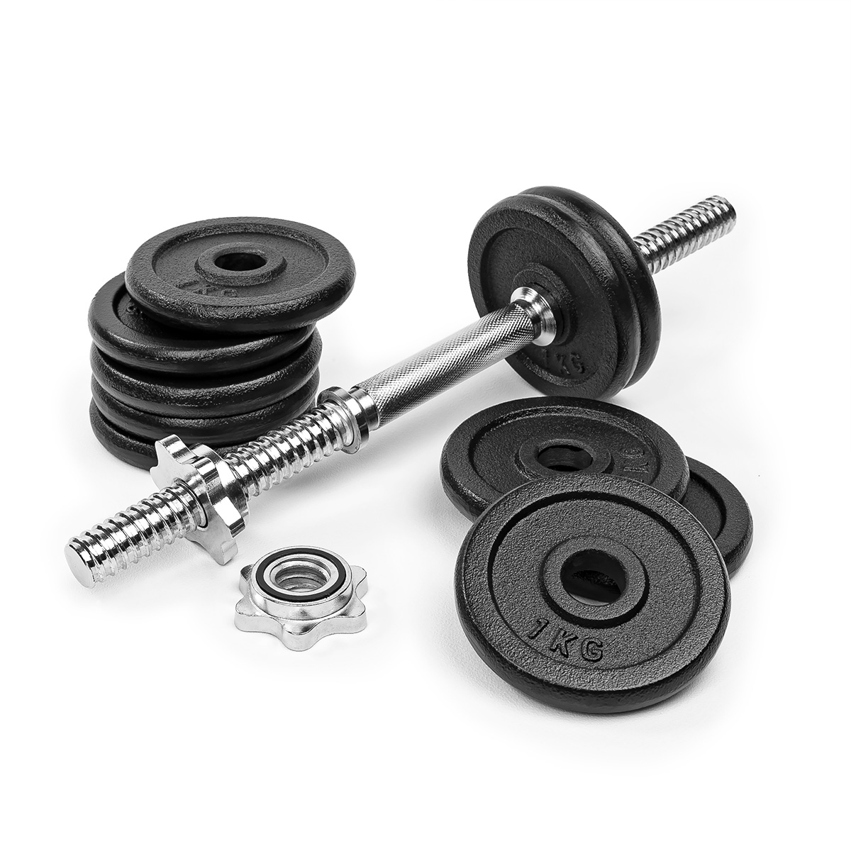 Hantla 10kg żeliwna gryf obciążenia