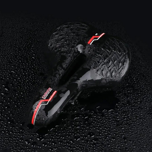 Siodełko rowerowe wąskie amortyzujące RS9 czerwone