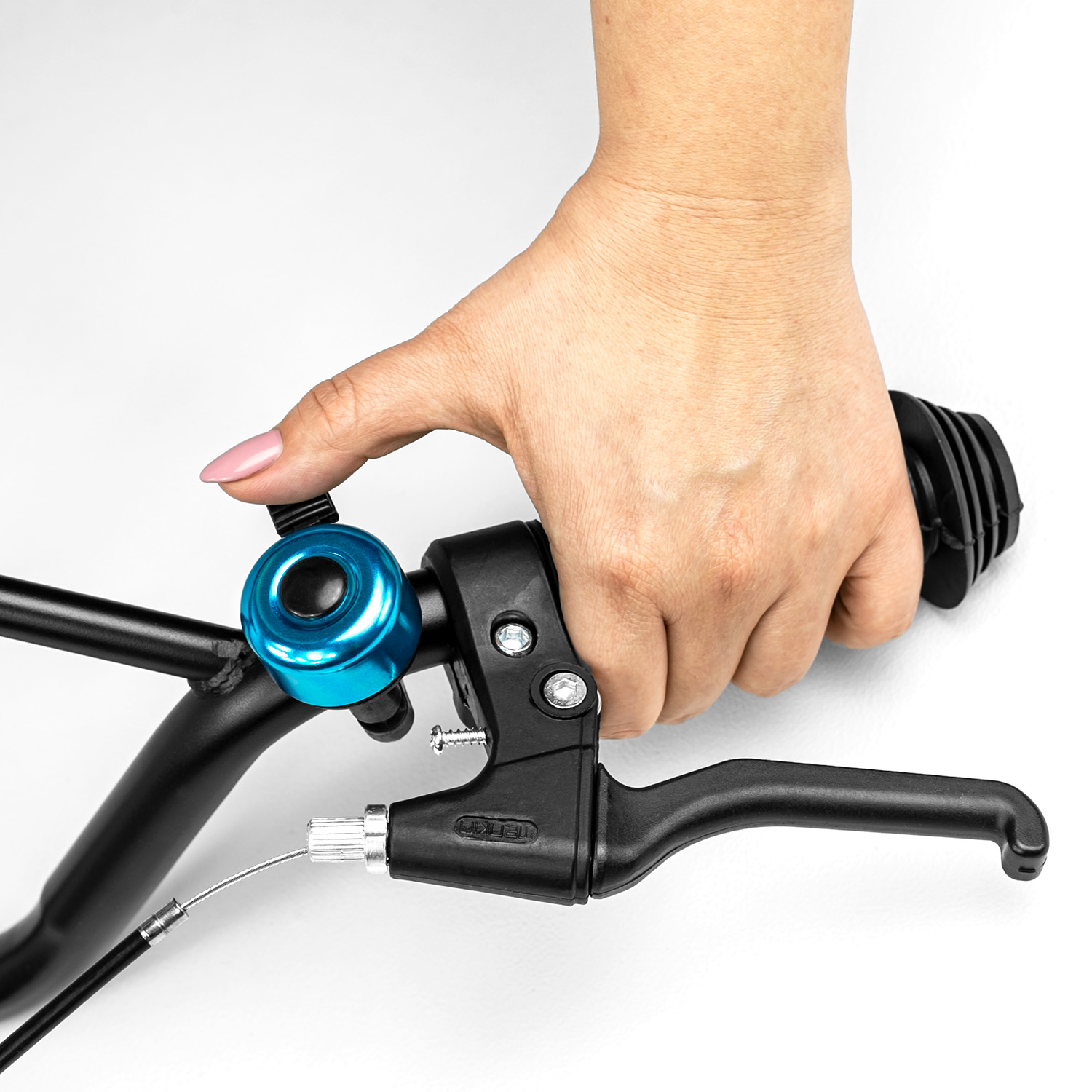 Dzwonek rowerowy dla dzieci dorosłych aluminiowy głośny DR3 niebieski