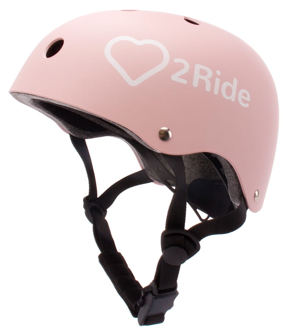 Kask rowerowy dla dziewczynki na hulajnogę Heart Bike - Love 2 Ride Power Pink