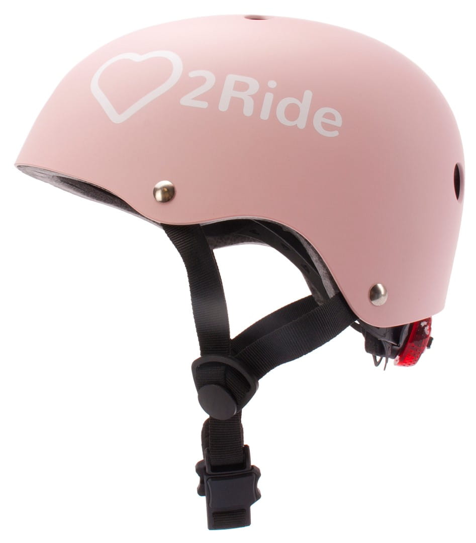 Kask rowerowy dla dziewczynki na hulajnogę Heart Bike - Love 2 Ride Power Pink
