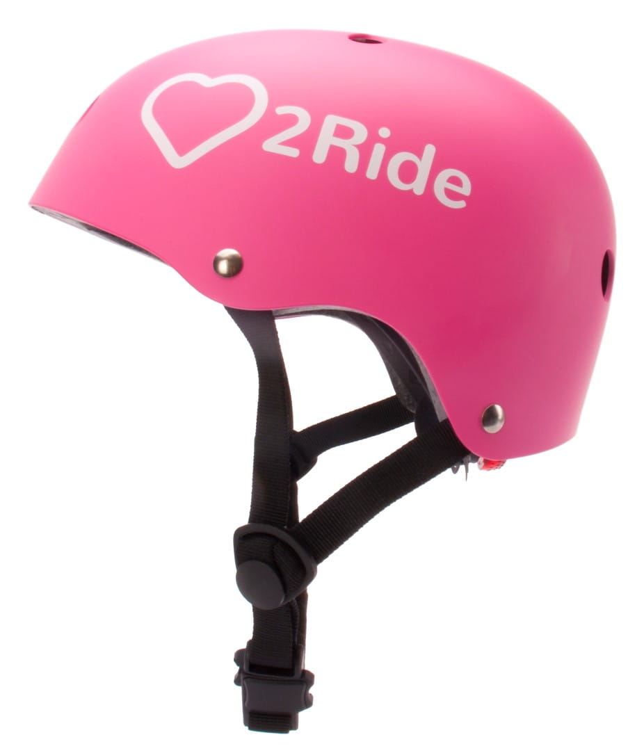 Kask rowerowy dla dziewczynki na hulajnogę Heart Bike - Love 2 Ride Candy Pink