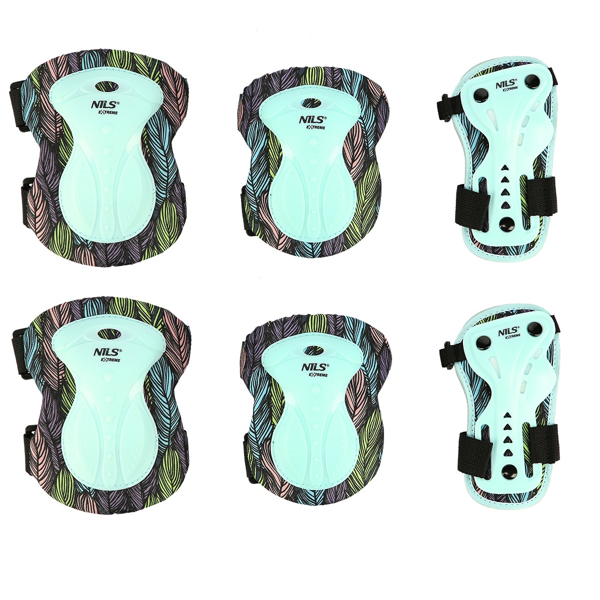 Ochraniacze do jazdy na rolkach hulajnodze desce zielone H727 Nils Extreme rozmiar M