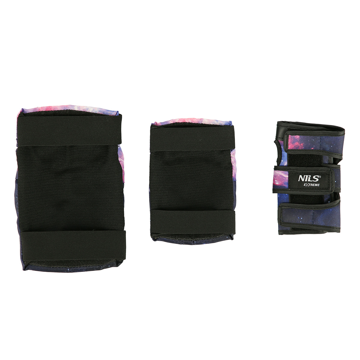 Zestaw ochraniaczy do jazdy na deskorolce hulajnodze rolkach czarne H734 Nils Extreme rozmiar L