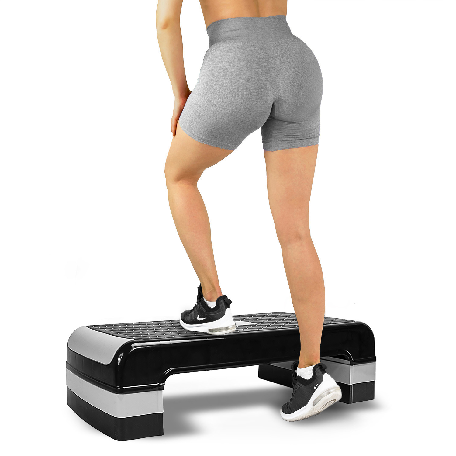 Step do aerobiku 3 stopnie regulowany szary