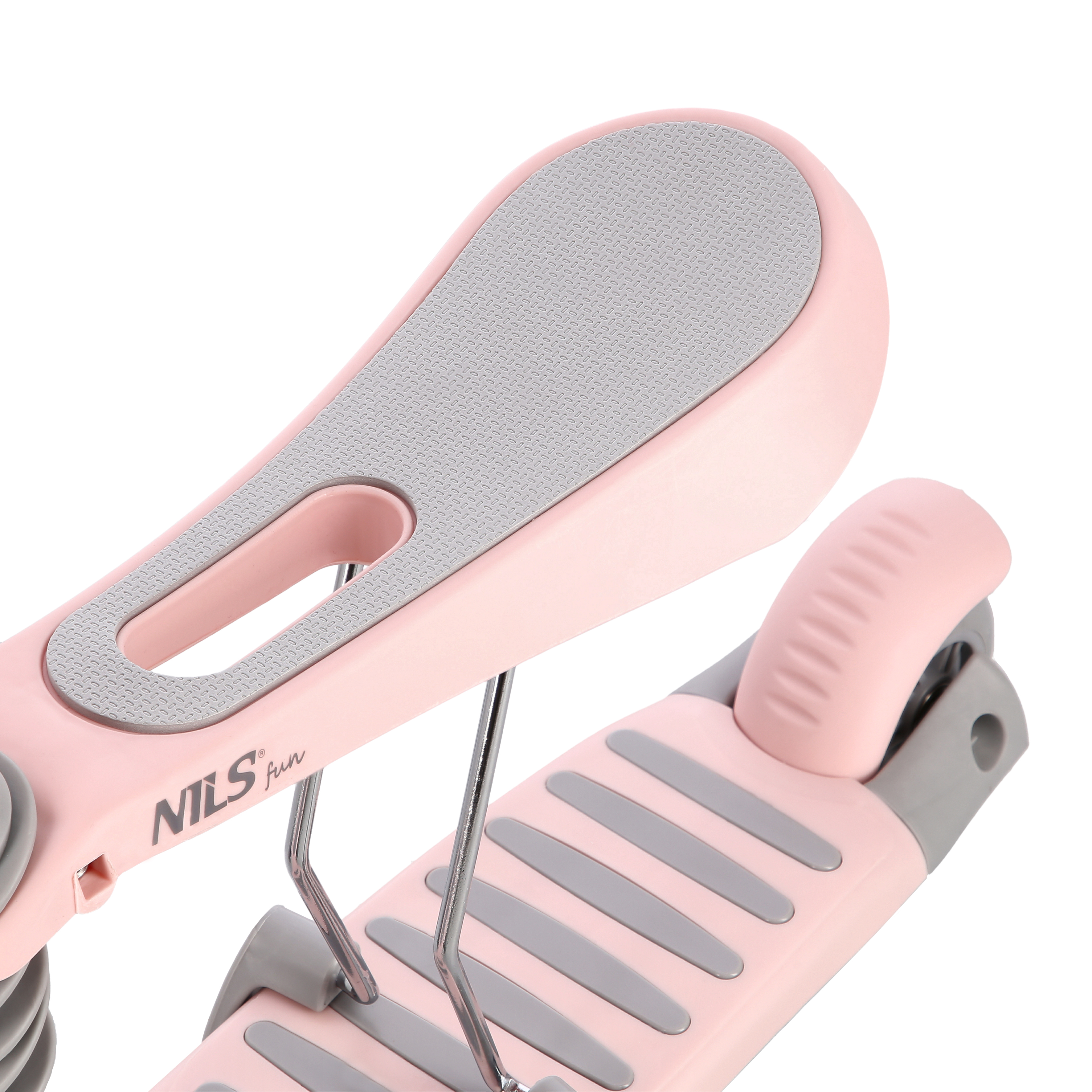 Hulajnoga dziecięca trójkołowa LED z siedziskiem 2w1 różowa HLB808 Nils Fun