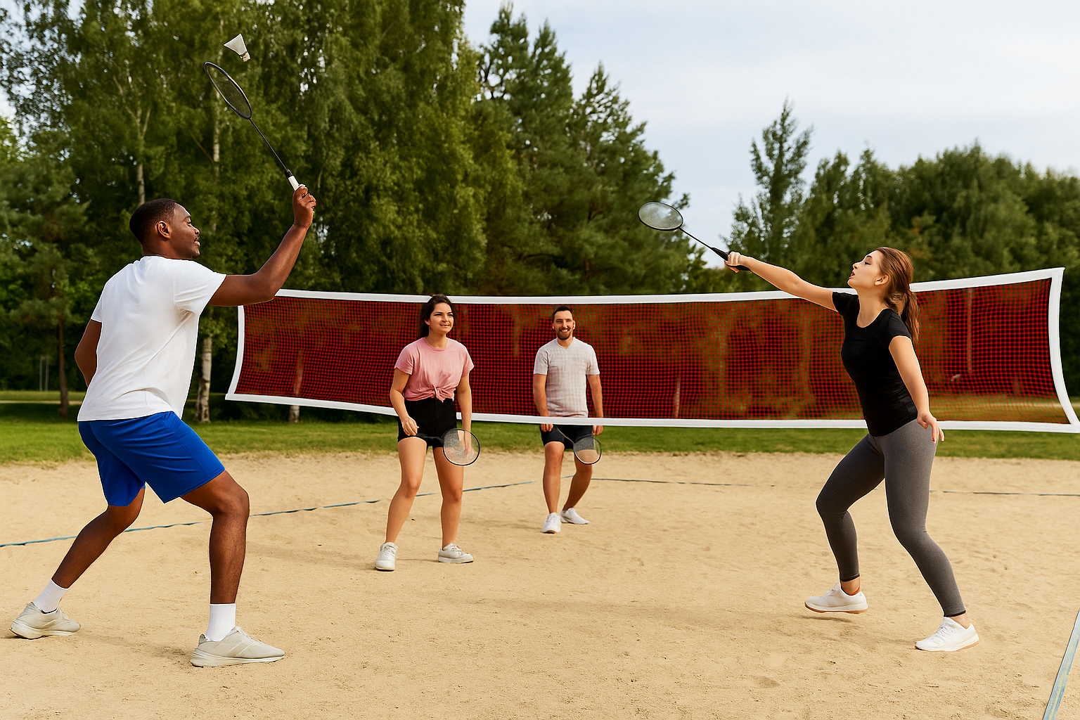 Siatka 6m mocna nylonowa do gry w badmintona