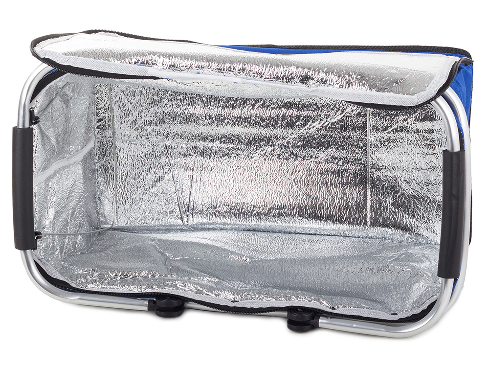 Kosz termiczny na zakupy piknikowy duży 30 litrów niebieski