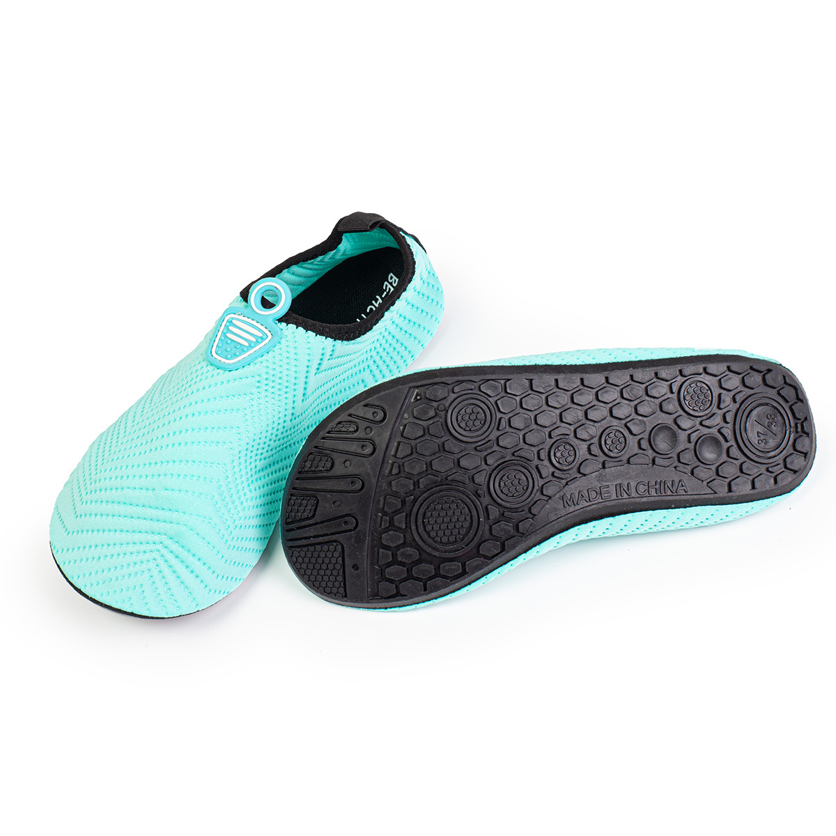 Buty do wody dla dzieci plażowe na kajak 8-9 lat miętowe