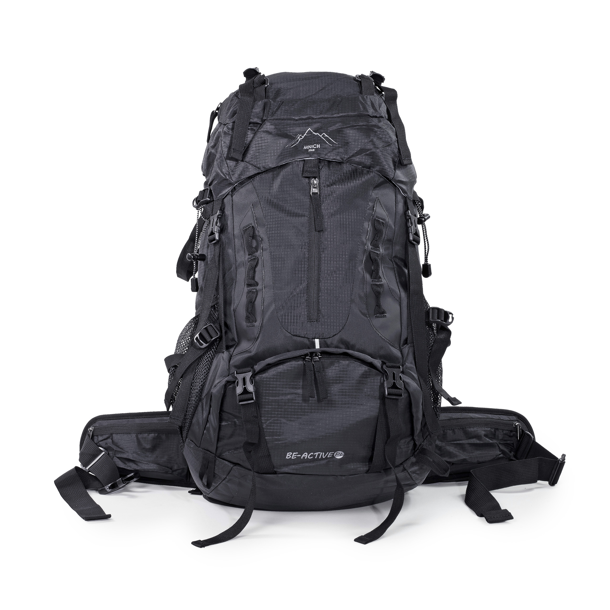 Plecak turystyczny górski trekkingowy Mnich 70 litrów czarny