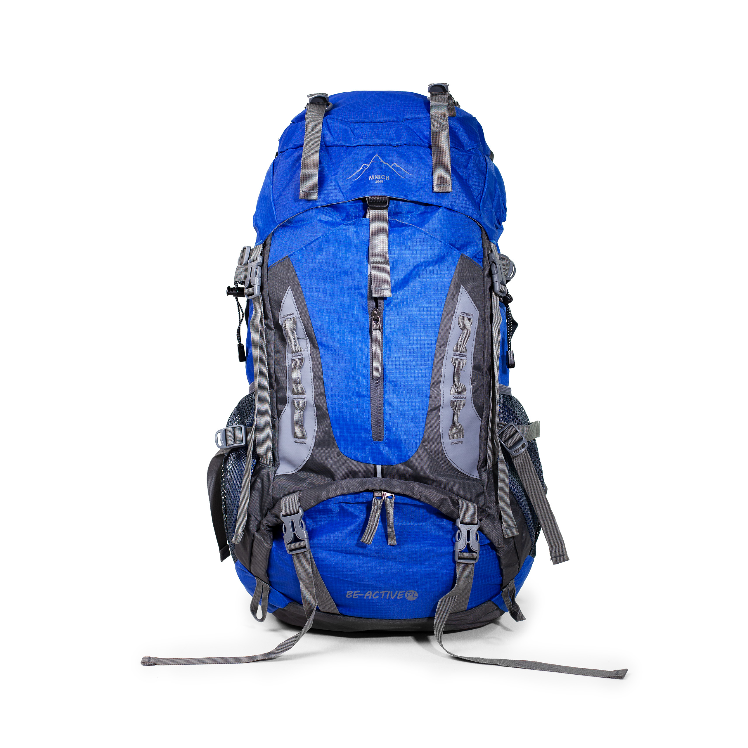 Plecak turystyczny górski trekkingowy Mnich 70 litrów niebieski