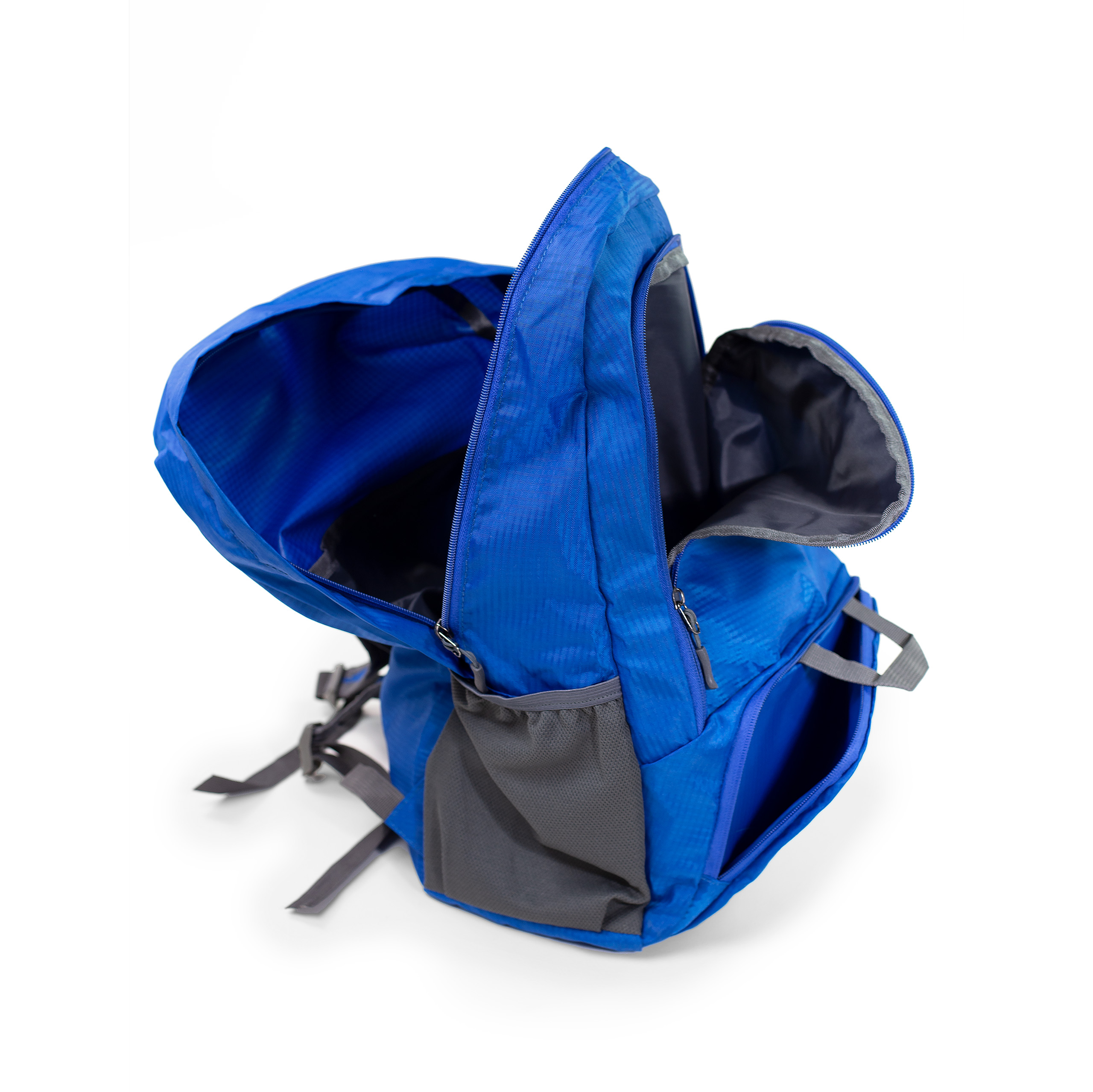 Plecak składany turystyczny ultralekki na wycieczki podróże niebieski