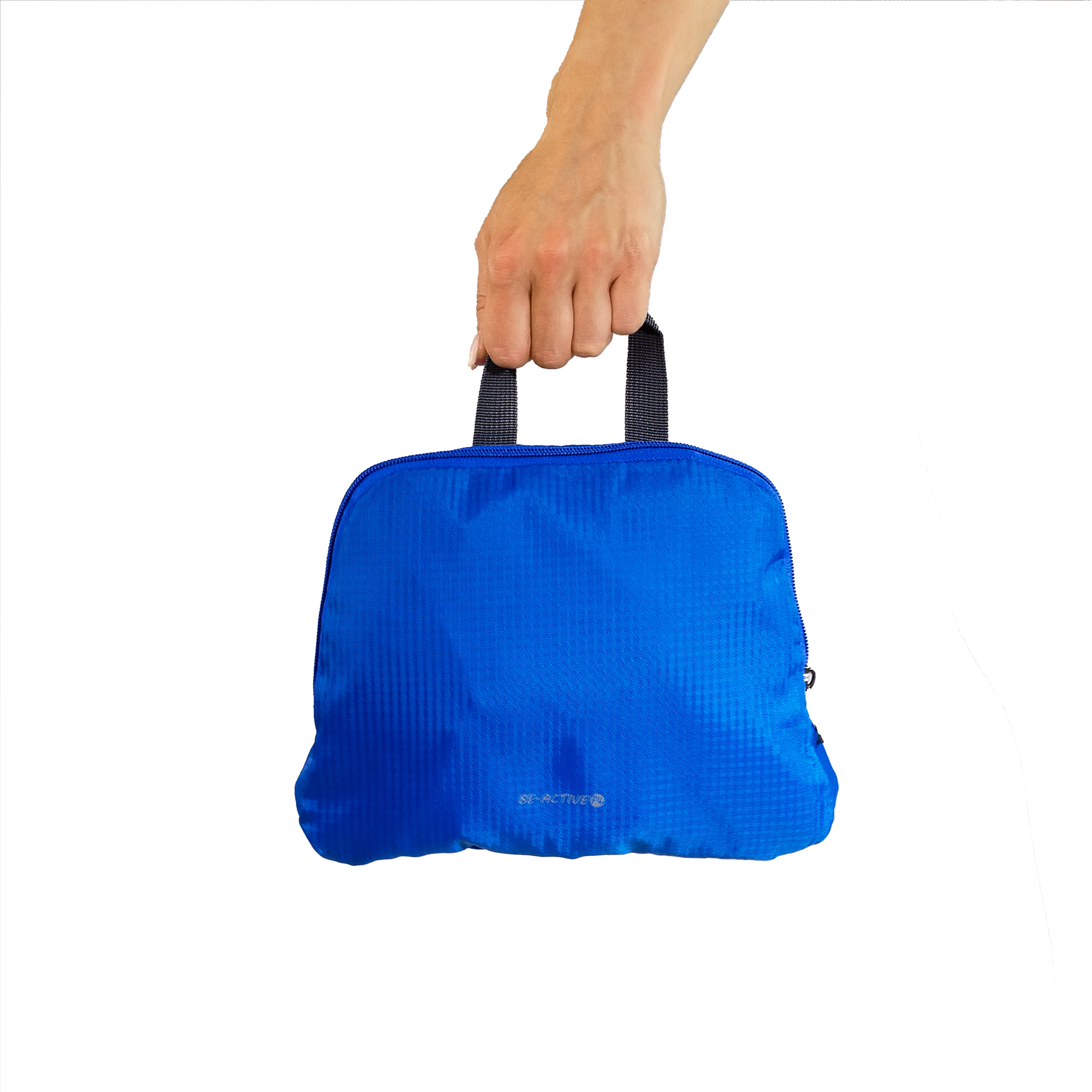 Plecak składany turystyczny ultralekki na wycieczki podróże niebieski