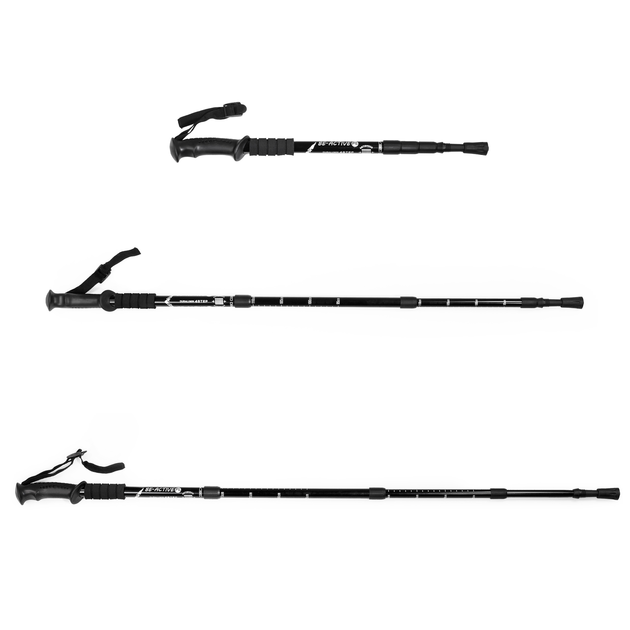 Kije trekkingowe kijki do chodzenia składane niebieskie 1szt.