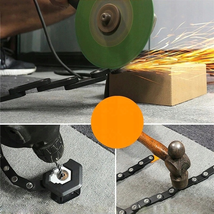 Zapięcie rowerowe łańcuch blokada składane zabezpieczenie