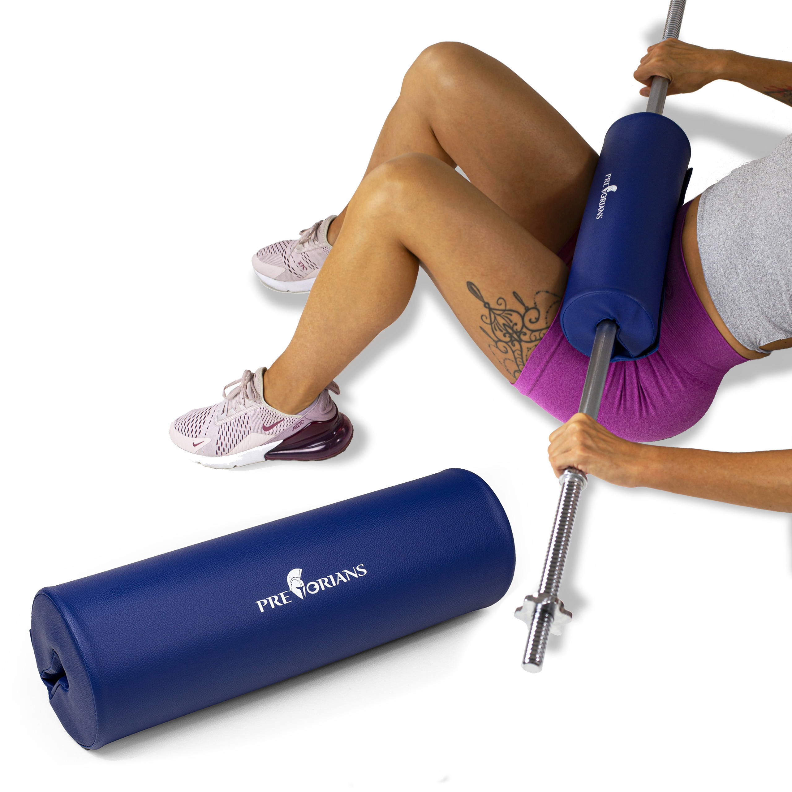 Osłona ochraniacz na sztangę gryf gąbka ochronna na kark Pretorians niebieska