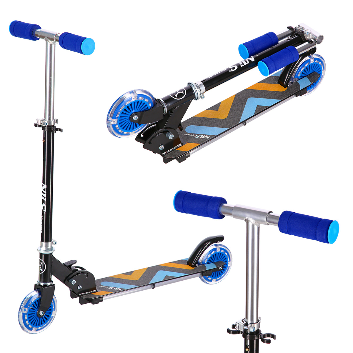 Hulajnoga dla dzieci HD025 led niebieska Nils Extreme