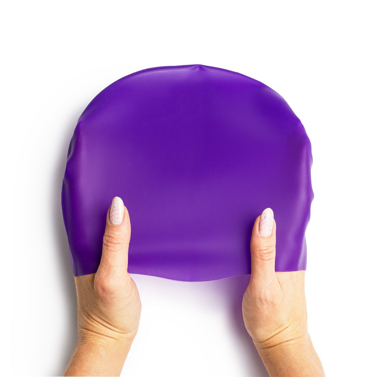 Czepek silikonowy na basen pływacki kąpielowy CP3 fioletowy