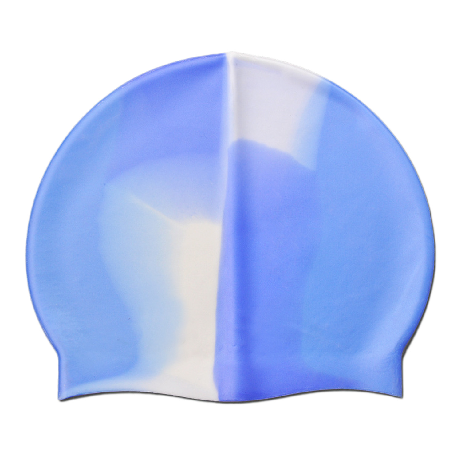 Czepek silikonowy na basen pływacki kąpielowy CP6 niebiesko-biały