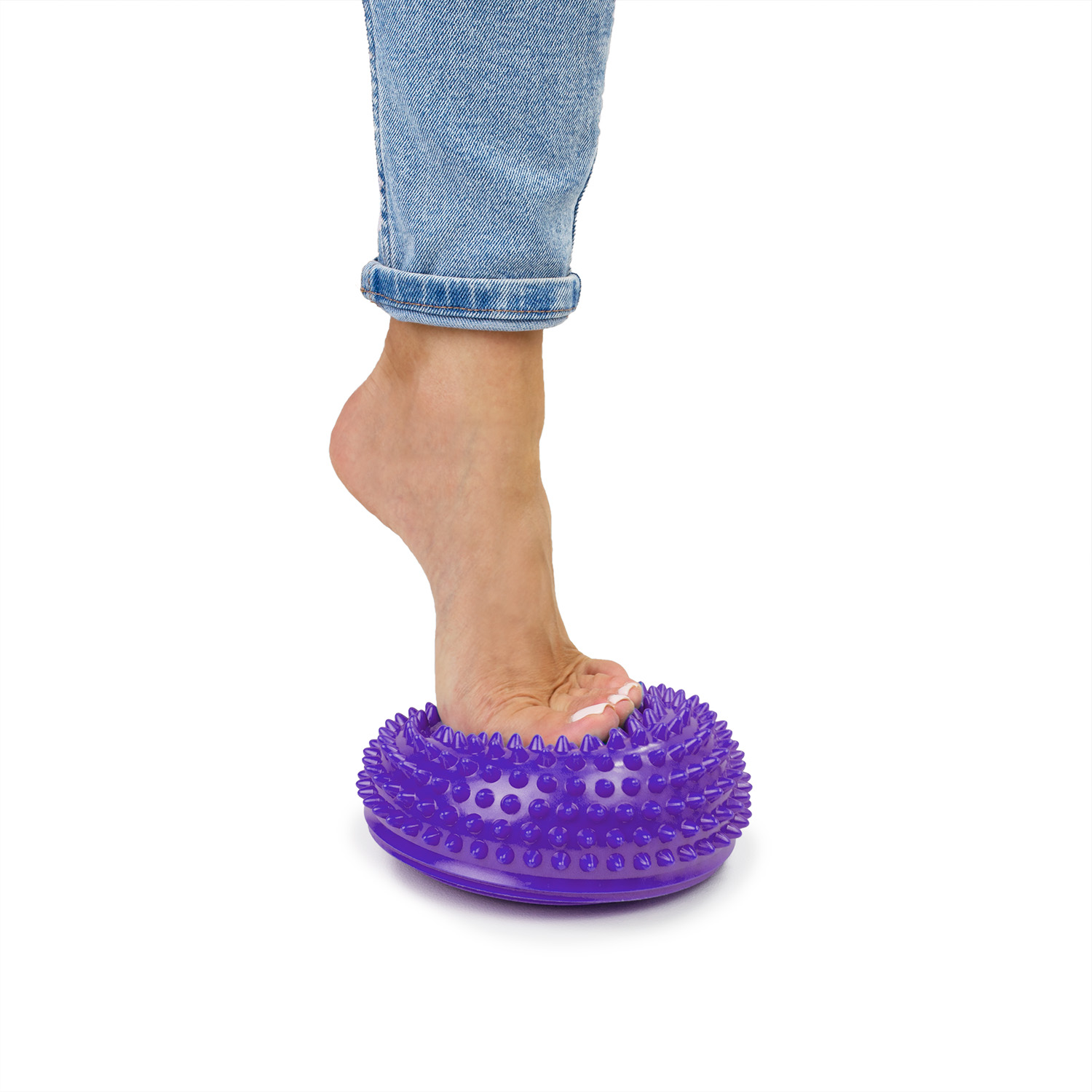 Półkula sensoryczna półjeżyk do rehabilitacji masażu fioletowa