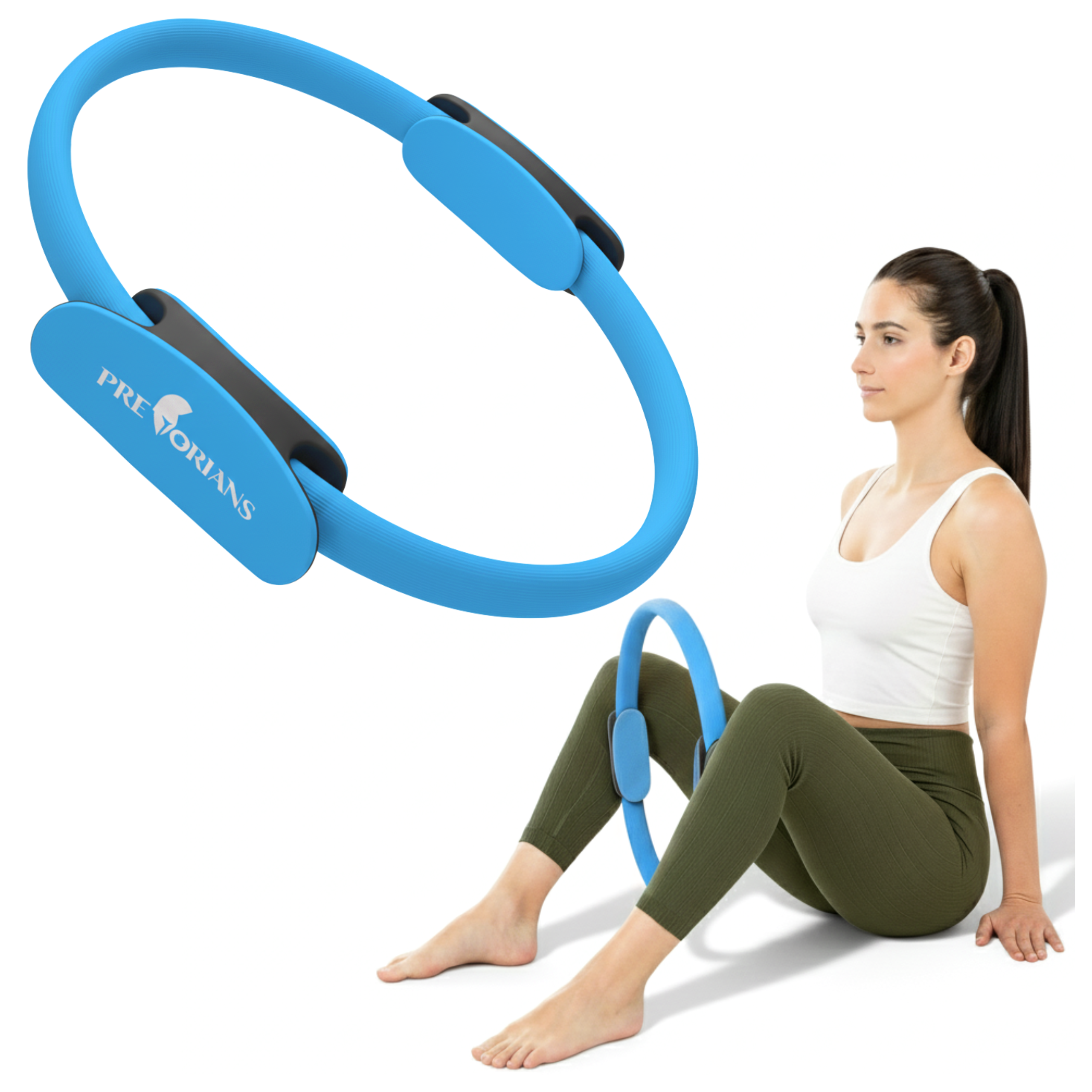 Obręcz do pilatesu jogi kółko do ćwiczeń ring Pretorians niebieskie