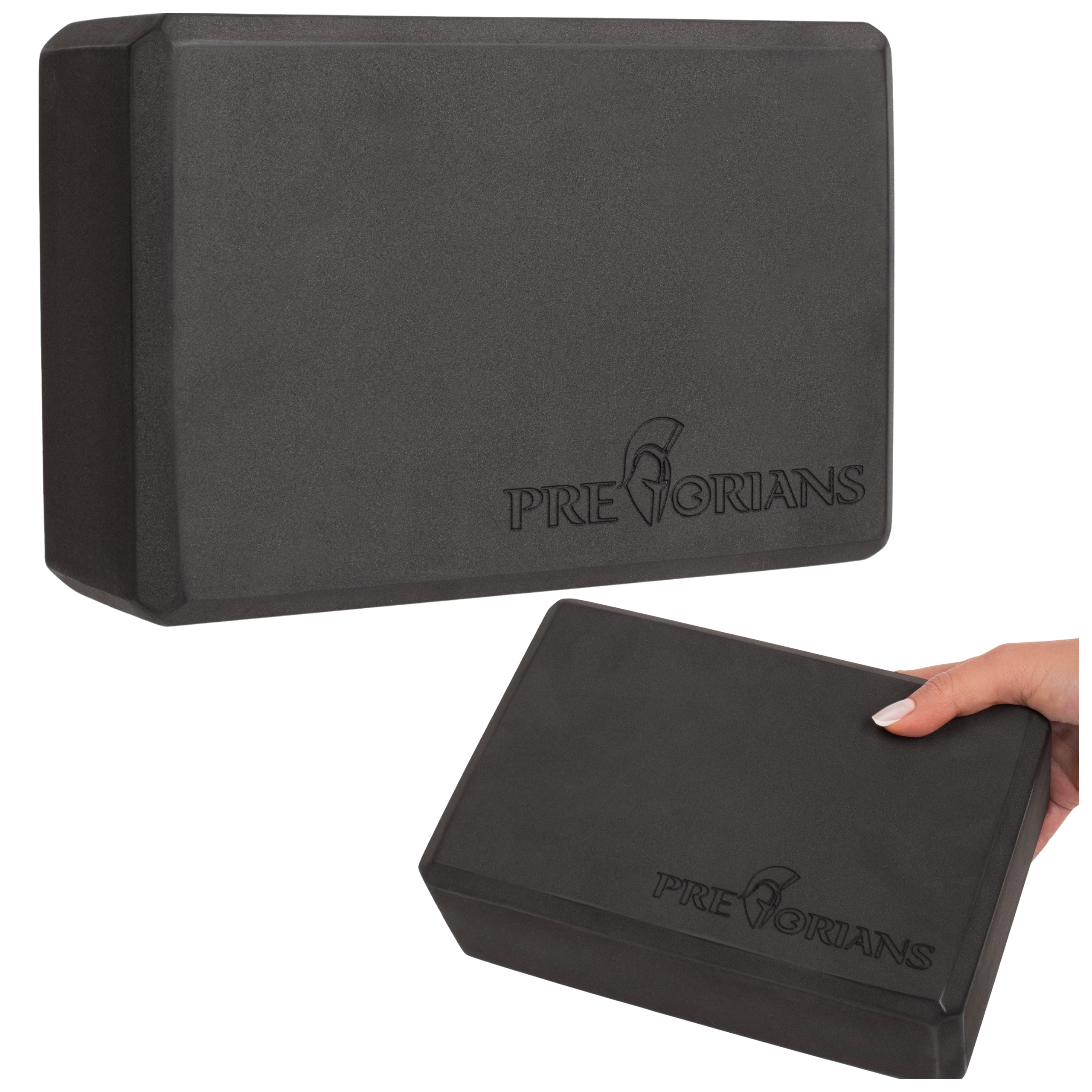 Kostka do jogi klocek blok do ćwiczeń rozciągania Pretorians czarna