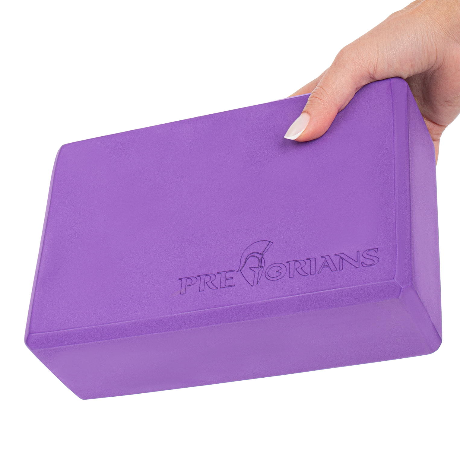 Kostka do jogi klocek blok do ćwiczeń rozciągania Pretorians fioletowa