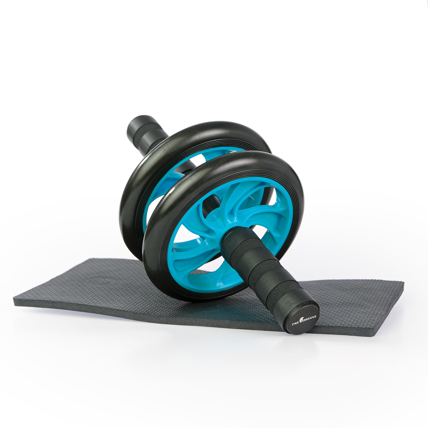 Kółko AB Wheel wałek do ćwiczeń mięśni brzucha podwójne z matą Pretorians