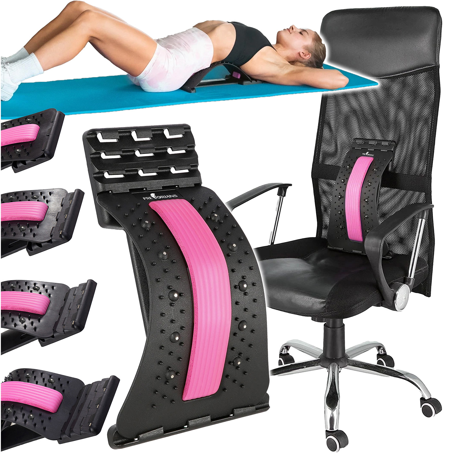 Przyrząd do rozciągania pleców kręgosłupa masażer Pretorians