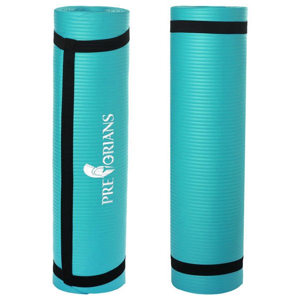 Mata gruba do ćwiczeń (1,5 cm) NBR Pretorians turkusowa