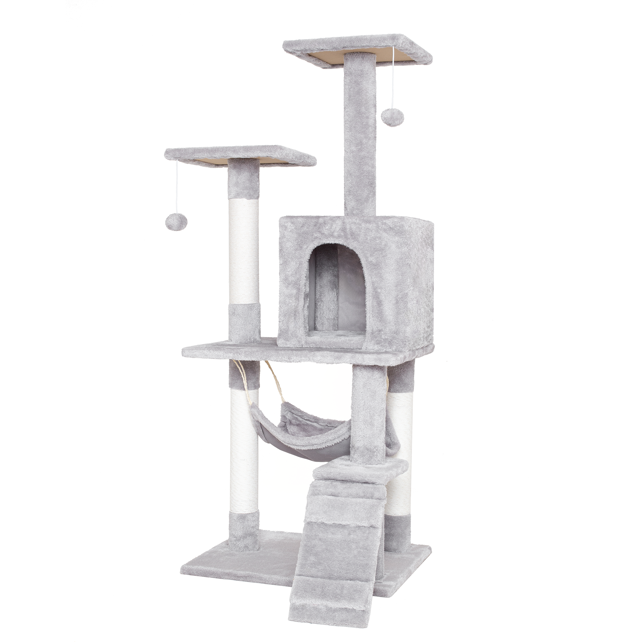 Drapak dla kota wysoki 119cm wieża legowisko domek hamak 4 - poziomowy