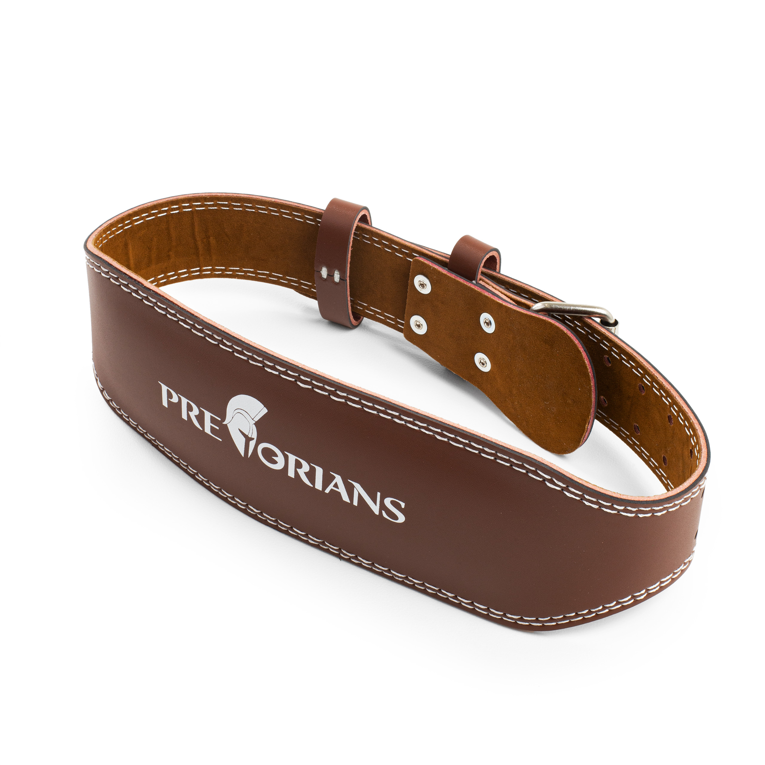 Pas kulturystyczny do podnoszenia ciężarów na siłownię Pretorians L brązowy