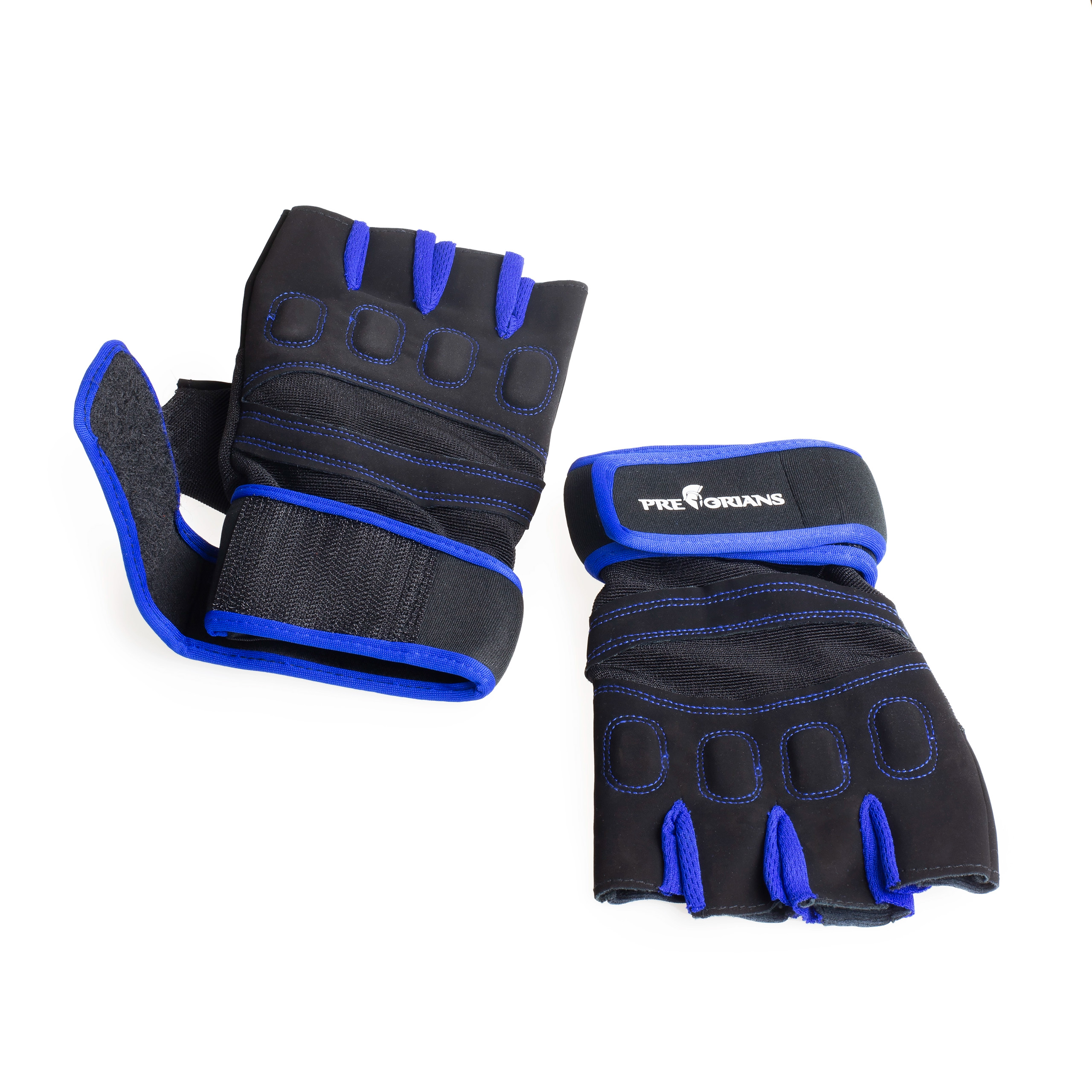 Rękawiczki treningowe na siłownię Pretorians niebieskie XL