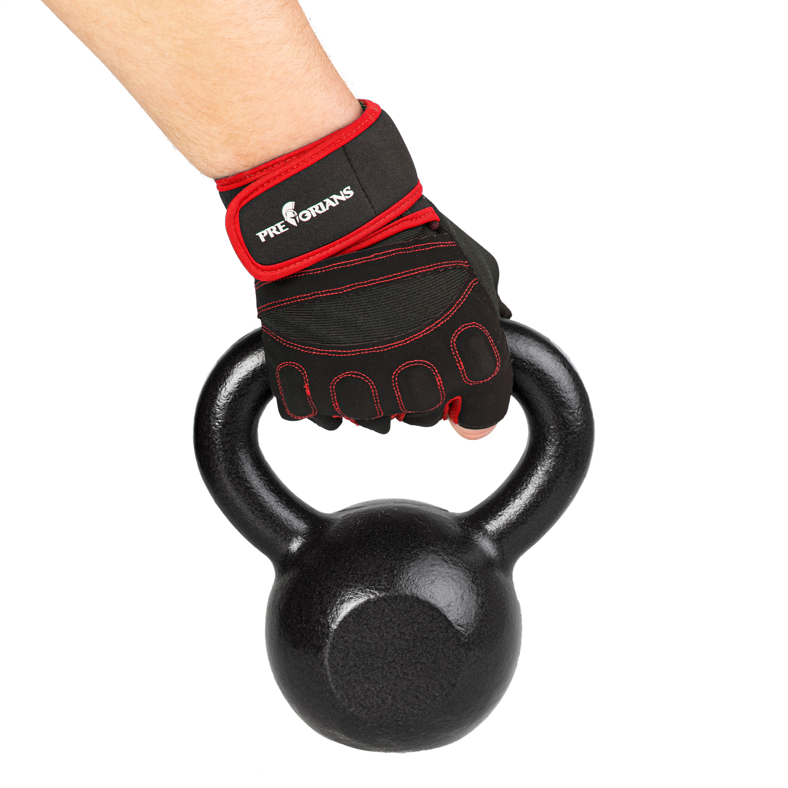 Rękawiczki treningowe na siłownię Pretorians czerwone L
