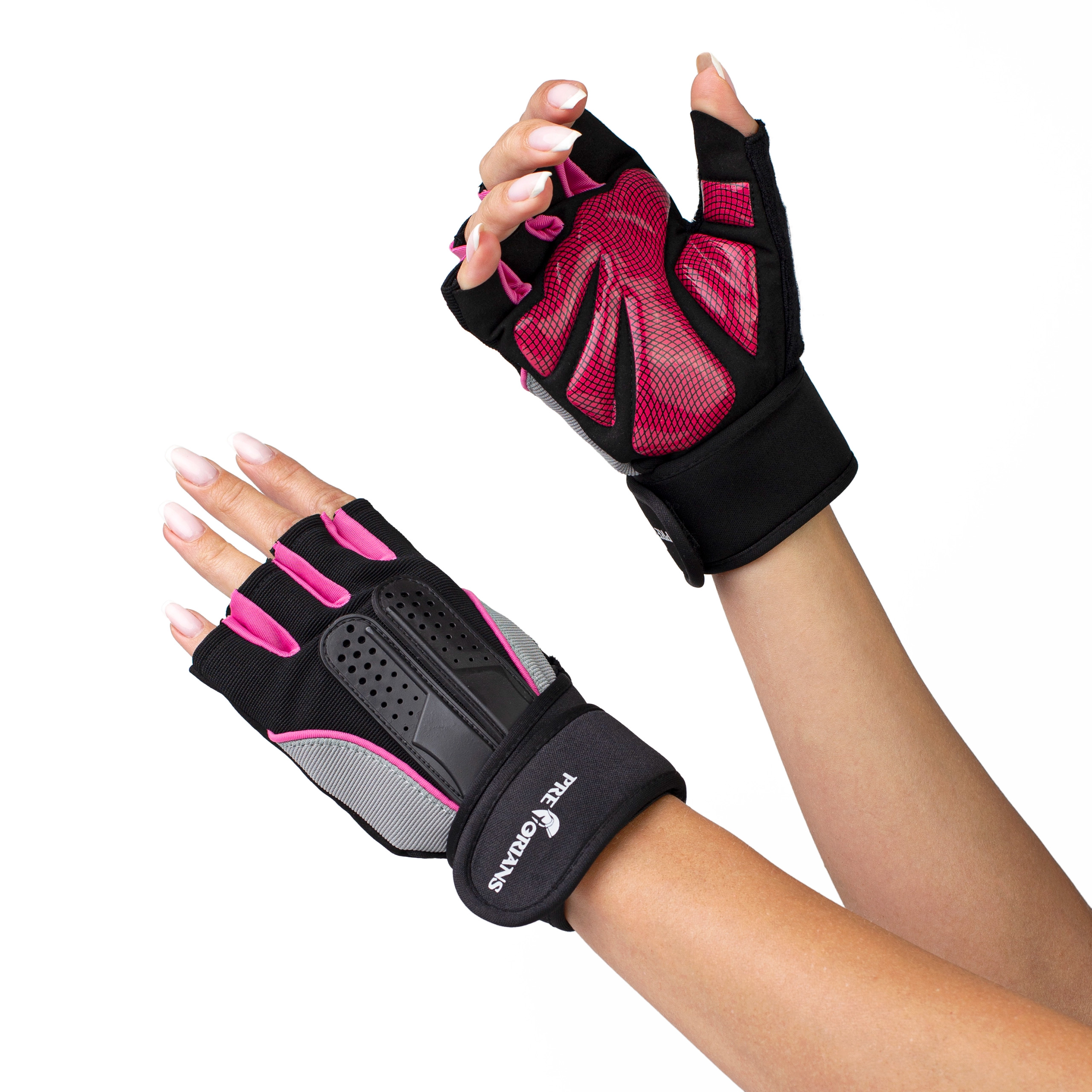 Rękawiczki treningowe na siłownię Pretorians różowe M