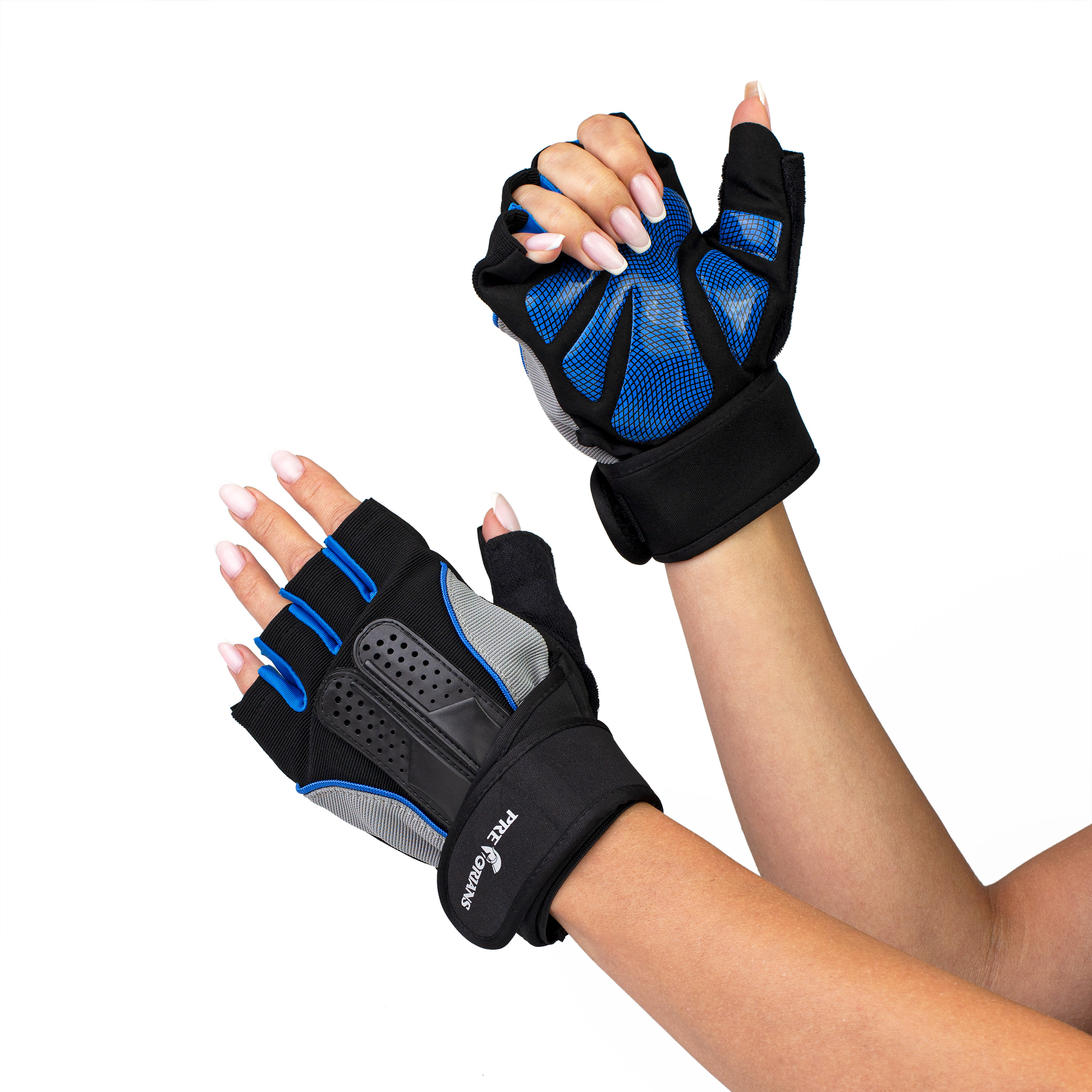 Rękawiczki treningowe na siłownię Pretorians niebieskie M