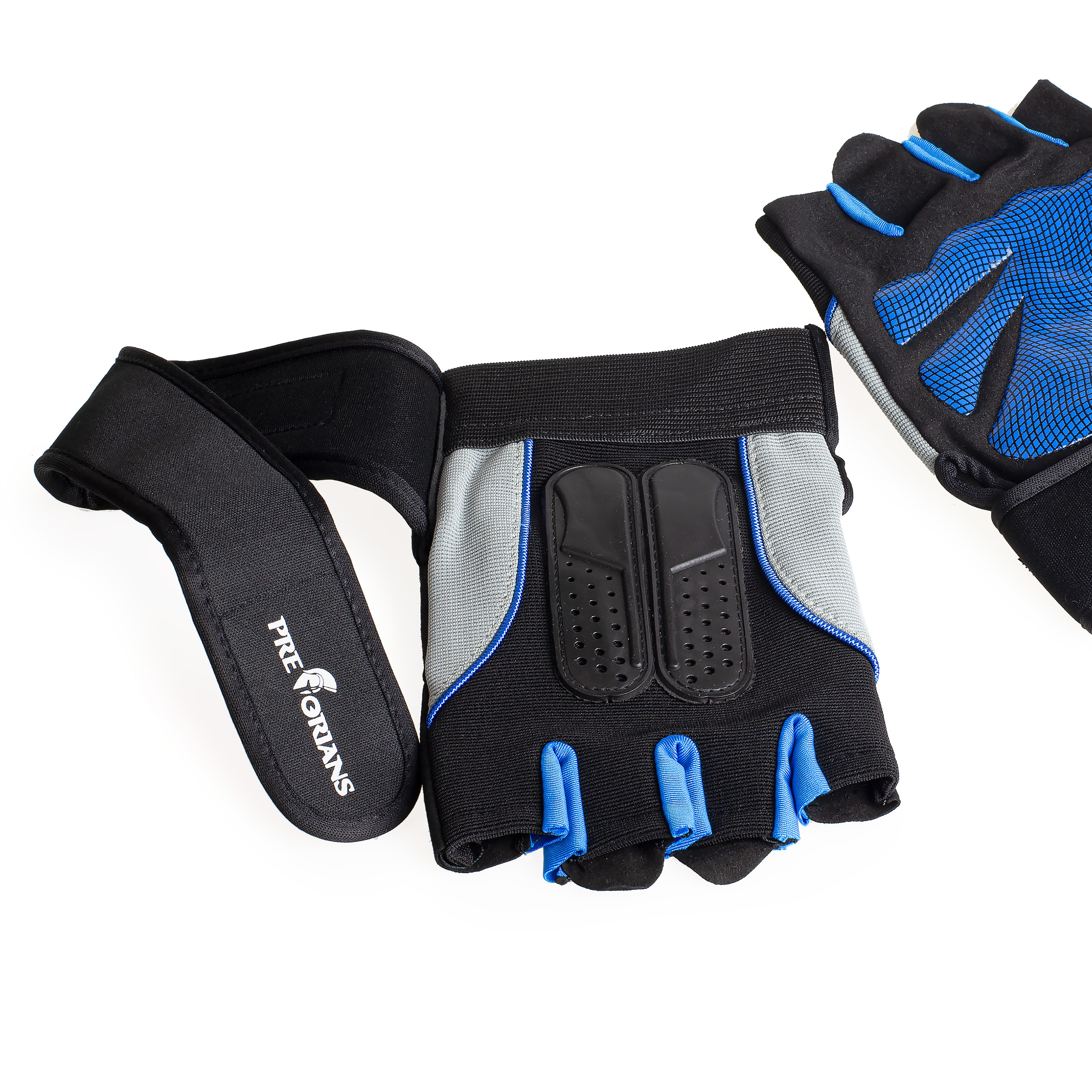 Rękawiczki treningowe na siłownię Pretorians niebieskie M