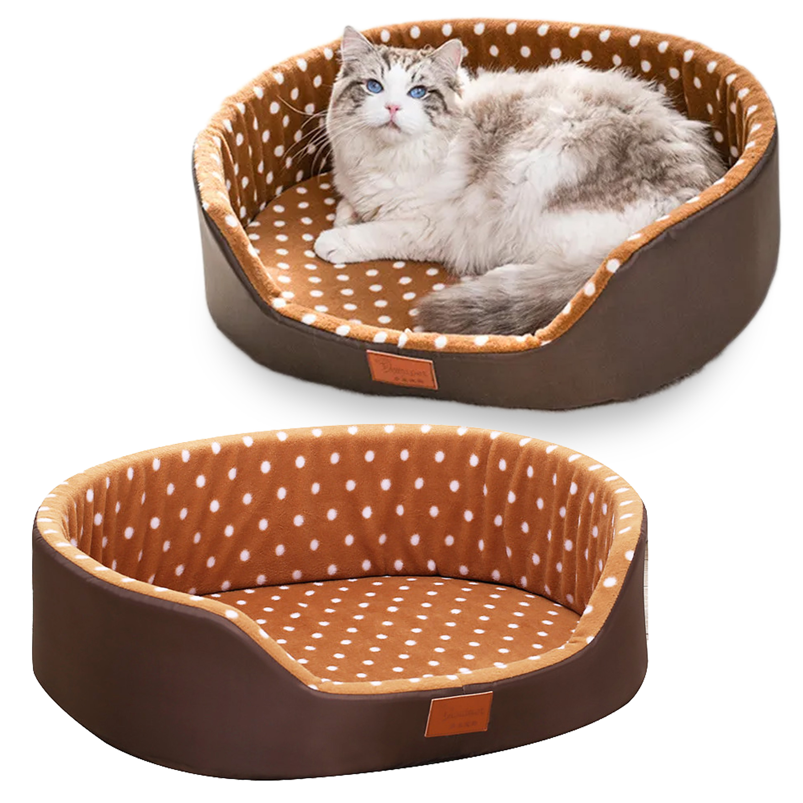 Legowisko dla psa kota posłanie kojec brązowe S