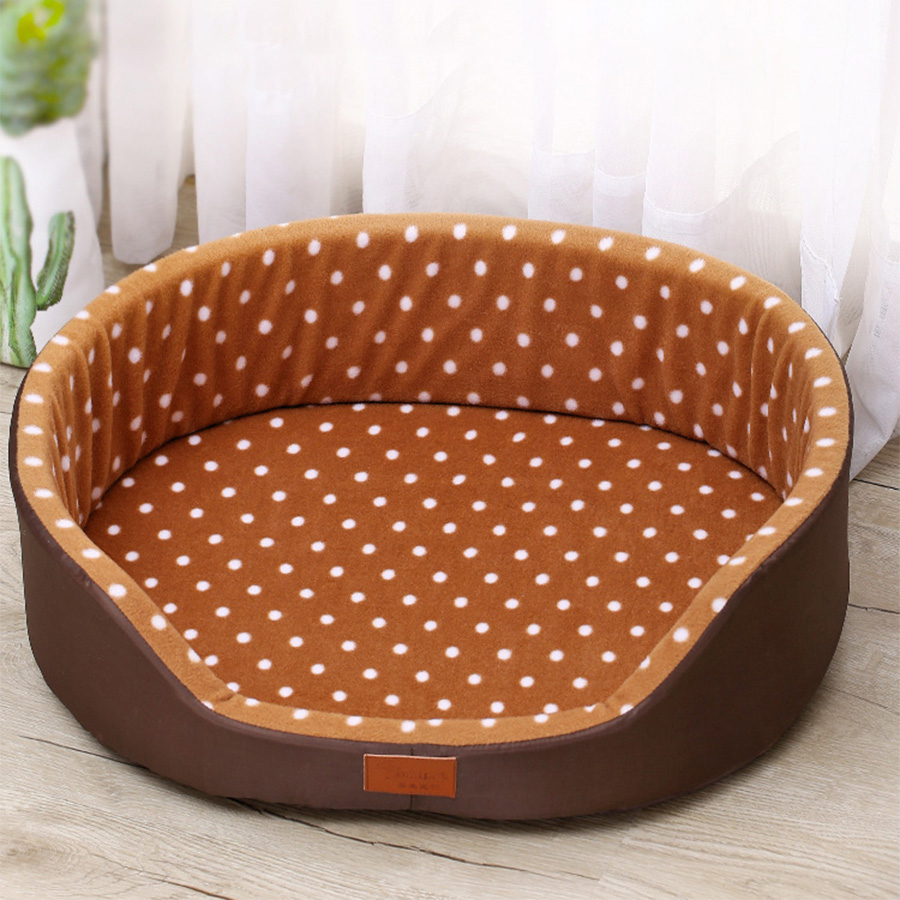 Legowisko dla psa kota posłanie kojec brązowe S